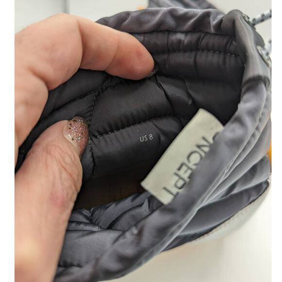 Oncept Lima Anthracite Puffer Slip On Boot Metallic Heel Water Resistant Size 8 - Picture 7 of 11